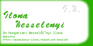 ilona wesselenyi business card